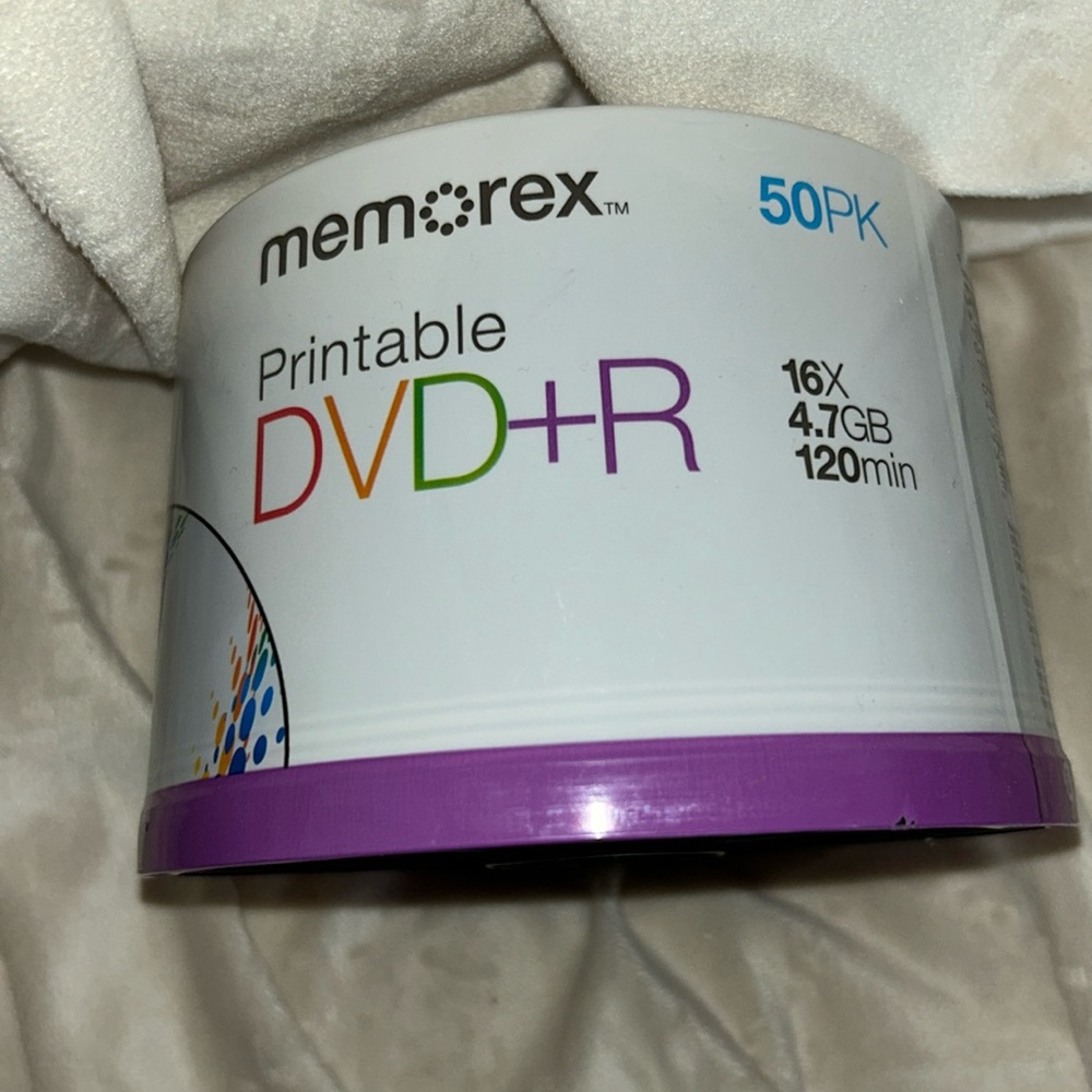 Memorex Printable DVD+R 50 pack. Sealed brand new.